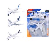 Majorette passagiersvliegtuig, metaal, schaal 1:64, 11 cm, met vrijloop, officiële licenties, willekeurige levering voor kinderen vanaf 3 jaar