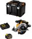 DeWALT DCS565T1 Scie circulaire sans fil (1 x 54V/18V 6,0 Ah + DCB116 + TSTAK VI)