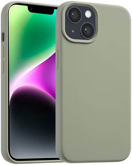 Accezz Liquid Silicone Backcover met MagSafe voor de Apple iPhone 14 / 13 - Cooper Green