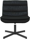 vidaXL Draaistoel Zwart Kunstleer Metaal 63 x 75 x 76 cm