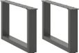 Pieds de table basse 2 pièces en forme de U 50x(30-31) cm acier anthracite
