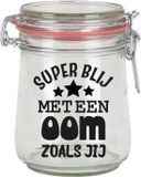 Bellatio Decorations Voorraadpot/Snoeppot - Oom - Glas - 720 ml