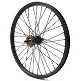KHE BMX achterwiel 20 inch, 10 mm as, 7500 aluminium velg, 36 gaten, zwart, 16 tands-tandwiel
