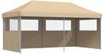 vidaXL Partytent, 292 x 580 x 315 cm, beige, Oxford-stof