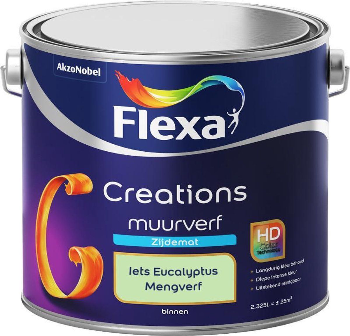 FLEXA Creations Muurverf Zijde Mat Iets Eucalyptus 2,5 liter