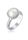 Nenalina Ring Dames Elegant Rond met Zoetwater Parel in 925 Sterling Zilver