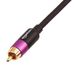 Amazon Basics 1 RCA-audiokabel voor subwoofer, versterkers, actieve luidsprekers met vergulde stekkers, zwart, 2,4m
