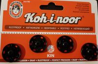 Koh-i-Noor Drukknop 3 mm, Drukknop 10 mm Kabel 2.40 m Zwart