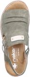 Rieker Nabukino-sandalen met elastiek Dames Plateau Sandalen Groen Maat 40