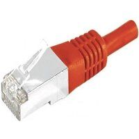 deXlan - Verbindingskabel - RJ-45 (M) naar RJ-45 (M) - 1 m - SFTP - CAT 6a - met strengen - rood