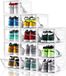 Boîtes à chaussures transparentes, empilables, avec portes, lot de 12