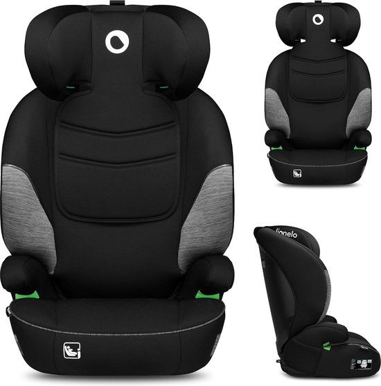 Lionelo Lars i-Size Autostoeltje - 100-150cm - Zwart / Grijs
