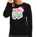 Bellatio Decorations Merry fitmas Kerst sweater / kersttrui zwart voor dames - Kerstkleding / Christmas outfit XXL