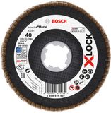Bosch Disque lamelle X551 115mm G40 Fibre conique X-LOCK