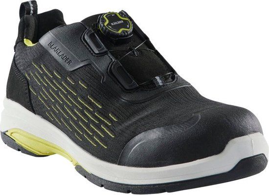 Blåkläder CRADLE Veiligheidsschoen 2442-0000 - Zwart/High Vis Geel - Maat 39