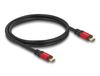 Delock 80652 USB4 Gen 2x2 0,8 m USB C 20 Gbit/s 100 W Zwart, Rood