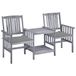Acacia bois massif chaises de jardin avec table et coussins