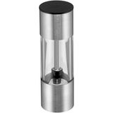 WMF Mini-kruidenmolen, klein, 11 cm, ongevuld, Cromargan roestvrij staal, glas, keramisch maalwerk, zoutmolen, pepermolen klein