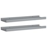 VidaXL Fotoplanken 2 st 40x9x3 cm mdf grijs