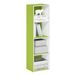 Furinno Pasir 4-Tier Open Plank Boekenkast, Groen/Wit