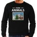 Bellatio Decorations Dieren foto sweater Geit - zwart - heren - farm animals - cadeau trui Geiten liefhebber XL