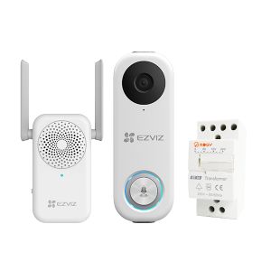 EZVIZ CS-BD-DB1C - Slimme Deurbel - Wit - Draadloos - Nachtzicht - 1536 x 1536 pixels