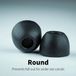 Comply Foam TRZ-500 Round 2.0 memory foam eartips - Medium - 3 paar