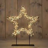 Anna's Collection Verlichte ster/decoratie ster - metaal - warm wit licht - D36 cm - 800 micro led lampjes - kerstverlichting
