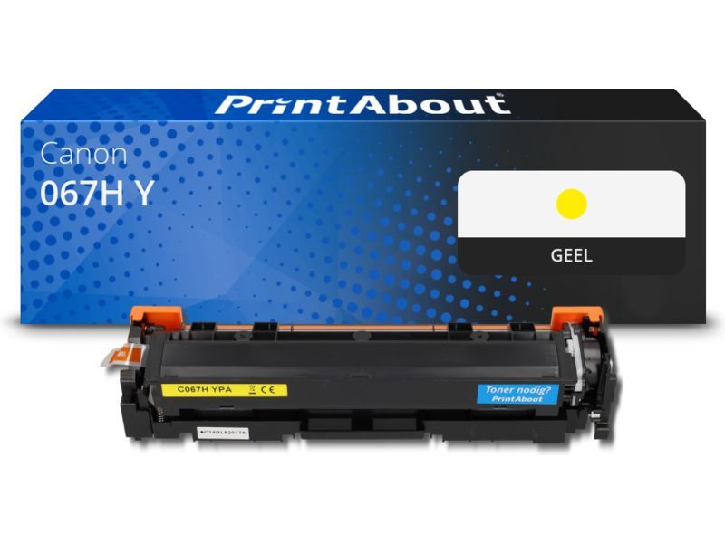 PrintAbout Toner 067H Y Geel Hoge capaciteit geschikt voor Canon