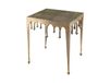 Table basse LAGUNA 46 cm en aluminium doré à effet goutte design moderne