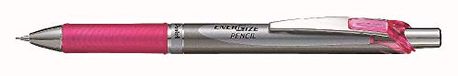Pentel Energize PL77-P vulpotlood, 0,7 mm, aluminium/roze, 12 stuks