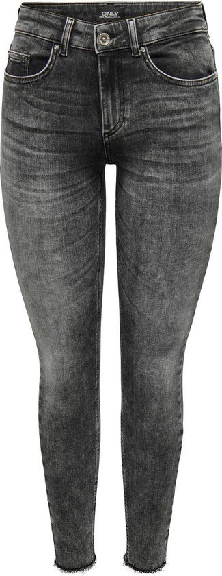 ONLY ONLBLUSH MID SK ANKLE RW DNM DOT227 Skinny Fit Jeans - Dark Grey Denim - XS/30
