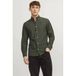 JACK & JONES ESSENTIALS casual overhemd donkergroen
