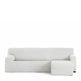 Eysa Bi-elastische bankhoes voor chaise longue, met korte arm aan de rechterkant, wit, design Harlem