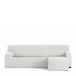 Eysa Bi-elastische bankhoes voor chaise longue, met korte arm aan de rechterkant, wit, design Harlem