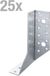 Alberts 820183 Balkschoen type A | sendzimir verzinkt | 25 x 140 mm | Set van 25