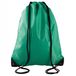 Merkloos Sport Gymtas/Draagtas Grasgroen met Rijgkoord 34 x 44 cm van Polyester - 2x stuks