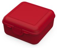 Boîte à pain carrée rouge avec fermeture à clip pratique et finition IMould