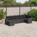 Maison Exclusive - Ensemble de meubles de jardin 7 pièces avec canapé et coussins, noir, en polyrotin