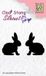 Nellie's Choice SIL030 Clearstamp 2 paashaasjes - Stempel