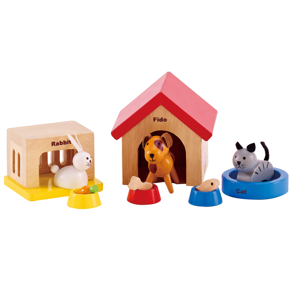 hape poppenhuis huisdieren