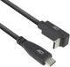 ACT AC7471 USB-C kabel, 1 meter, recht naar haaks (boven/beneden), USB 3.0, 10Gbps, 60W