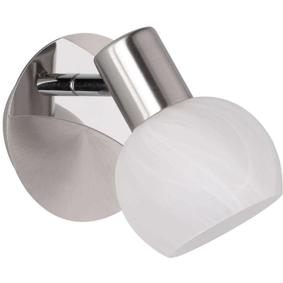 BES LED LED Wandspot - Trion Besina - E14 Fitting - Rond - Mat Nikkel - Aluminium