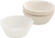 Metaltex 75 stuks kartonnen bakvormpjes 6,5 cm wit rond papier ovenbestendig