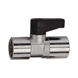 Riegler Mini kogelkraan met draaigreep, messing vernikkeld, Rp 3/8 IG, 1 stuk, 103349-371.02-1