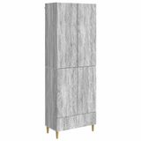 vidaXL - Bank loungeset - 2-delig - Grijze Sonoma - Bewerkt hout