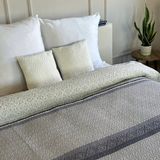 Euromat Tavira Couvre-lit double Gris Géométrique 220x240 cm