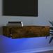Prolenta Maison Exclusive - TV-meubel met LED-verlichting, gerookt eikenhout, 60x35x15,5 cm
