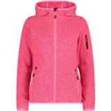 CMP Dames Fleece met Capuchon - Polyester - Maat S - Glanzend Antraciet
