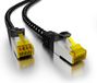 Allteq Cat 7 F/FTP Netwerkkabel Patchkabel Afgeschermd Nylon Braid Mantel 10 Gbps 1.5 meter Zwart